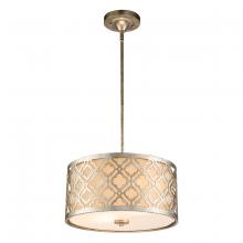  GN/ARABELLA/P/M-S - Medium Kitchen Pendant to Semi Flush in Distressed Silver By Lucas McKearn